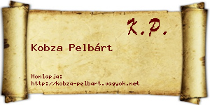 Kobza Pelbárt névjegykártya
